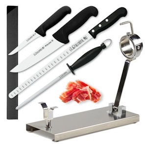 utensils to carve an spanish ham